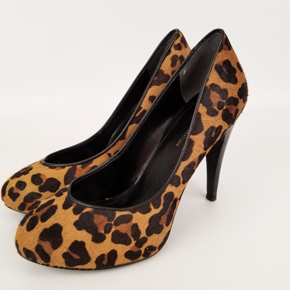 BCBG Generation PL Brady Leopard Pony Hair  Heels - Picture 4 of 8
